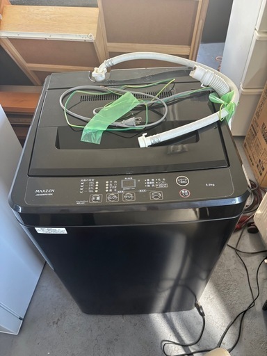 2024年製】MAXZEN 全自動洗濯機 5.0kg ブラック JW50WP01BK ☆近隣配送