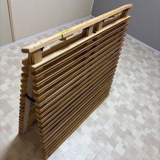 すのこベッド 折りたたみ シングルアシスト付きみやび格子エアライズ