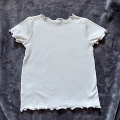 フリルＴシャツ(白)子供服の画像