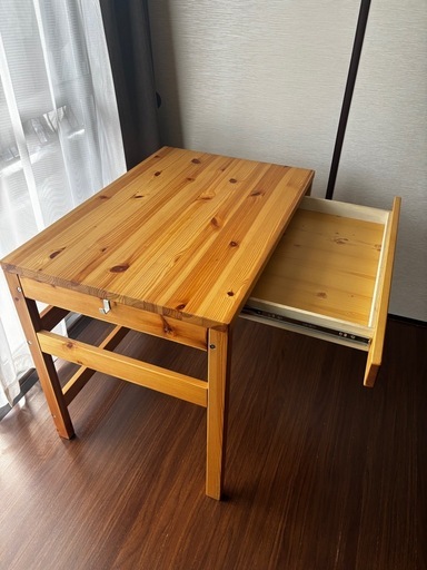 無印良品パイン材デスク86cm パソコンデスク勉強机 (アミィ) 六本松の