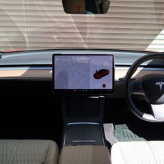 検査9年12月テスラ モデル3 スタンダードレンジプラス 実走6.7万km/オートパイロット/ベージュレザー張替/15インチナビ/パノラマガラスルーフの画像