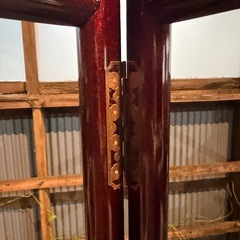 木製 ヴィンテージ 着物掛け 衣桁 衣紋掛け 折り畳み式 蔵出し　　骨董品　着物の画像