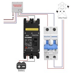 新品✨Heschen 直流 DCブレーカー 1000V 160A 太陽光 蓄電池の画像