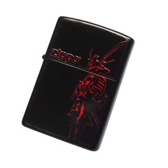 【新品未使用】ZIPPO 武士 侍 SAMURAI マットブラック レッドの画像