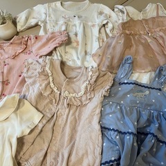 ベビー服セット　ロンパース カバーオール まとめ売り607080 女の子の画像