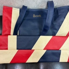 Harrods ハロッズ ユニオンジャック柄 トートバッグ ショッピングバッグの画像