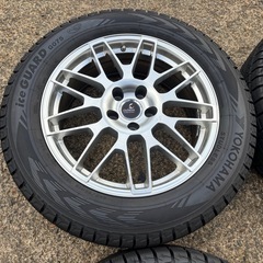 235/60R18 超バリ溝 YOKOHAMA iceGUARD G075 2024年製 スタッドレス 新型レクサスNX(20系)用 Delmore 4本セットの画像