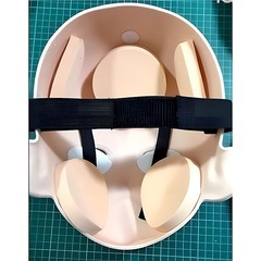 ハーフマスク NO.15 眼球付き カツラなし 樹脂製 ヘッドロリータ人形 コスプレマスク 変身 仮装 着ぐるみ 二次元美少女 未使用の画像
