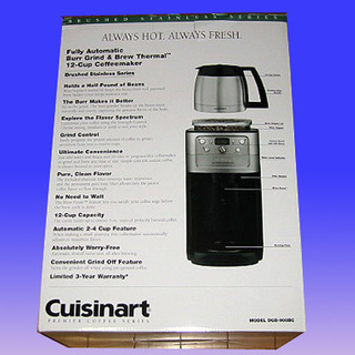 新品／送料無料★クイジナート 豆挽付き コーヒーメーカー★DGB-900の画像