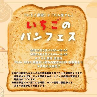 10月10日・24日に『いちごのパンフェス』を開催致します🍞🍓🎉