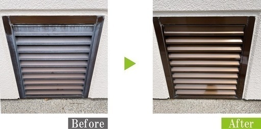 アルミサビ（白サビ）などが発生していたアルミ建材をG-Eco工法で再生