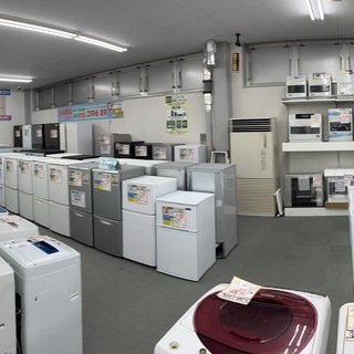札幌市手稲最大級の冷蔵庫・洗濯機の在庫量がございます。